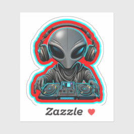 Pegatina Alien DJ