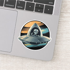 Pegatina Alien en la nave espacial