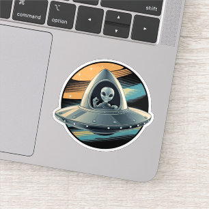 Pegatina Alien en la nave espacial