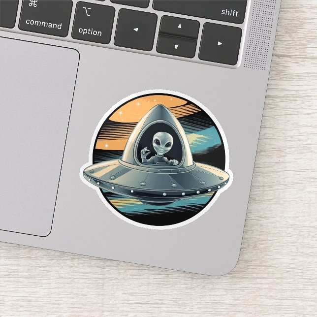 Pegatina Alien en la nave espacial (Detalle)
