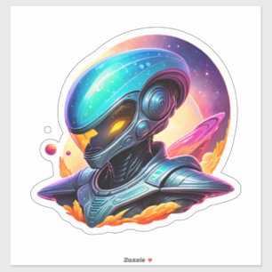 Pegatina Alien espacial