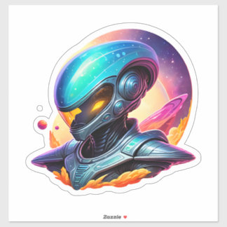Pegatina Alien espacial