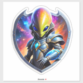 Pegatina Alien futurista