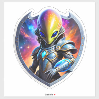Pegatina Alien futurista
