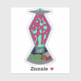 Pegatina Alien Lava Lamp Sticker