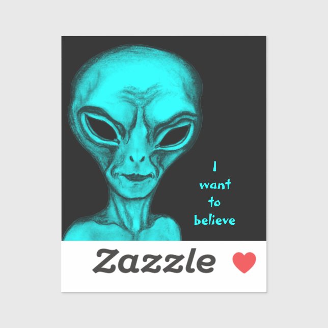 Pegatina Alien, quiero creer (Hoja)