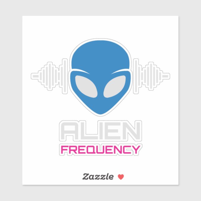 Pegatina Alien Signal Cosmic Frequency (Hoja)