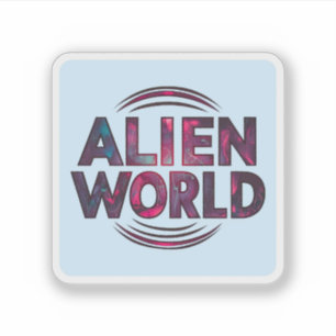 Pegatina Alien World