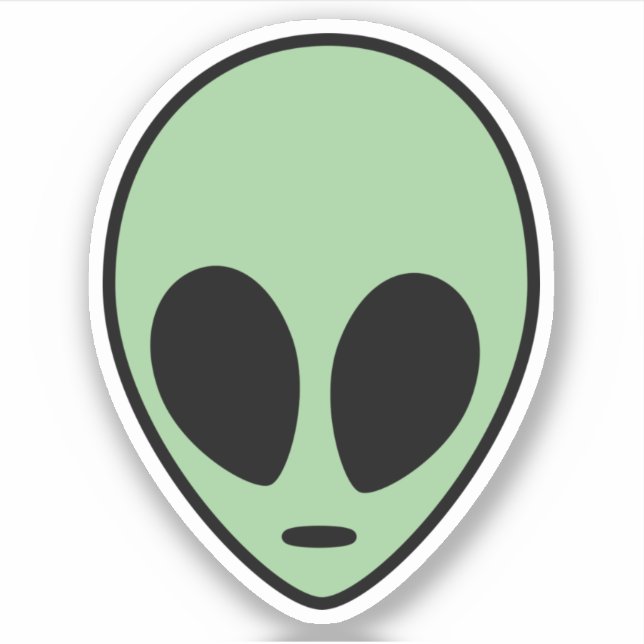 Pegatina Alienígena Verde (Anverso)