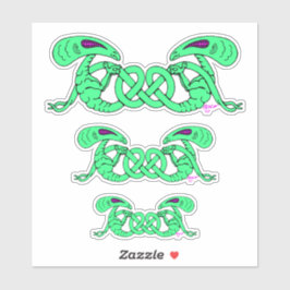 Pegatina Aliens Entwined (Aliens and Celtic Knot)