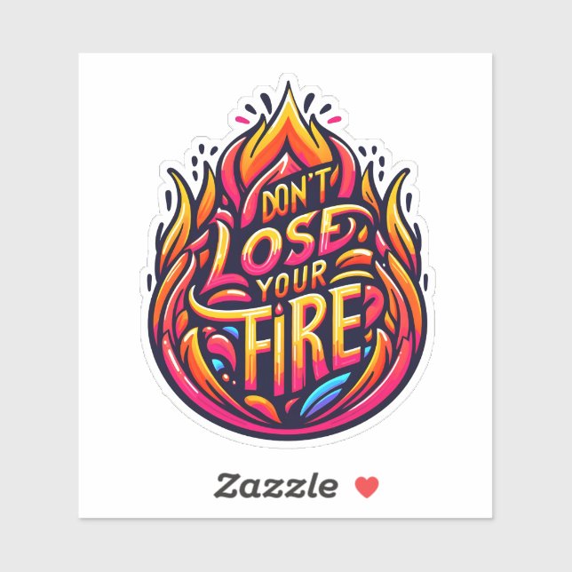 Pegatina ¡Alimenta tu pasión para seguir adelante! (Hoja)