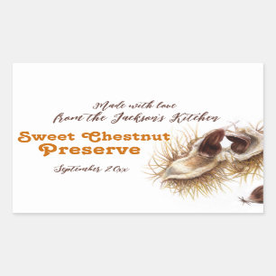 Pegatina alimenticio de la etiqueta de la mermelad