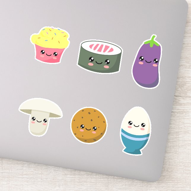 Pegatina Alimentos de Kawaii 03 (Detalle)