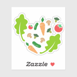 Pegatina Alimentos saludables, frutas vegetales para la nut