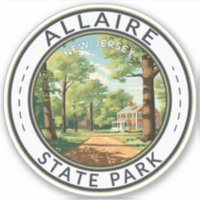 Allaire State Park New Jersey Travel Art Badge