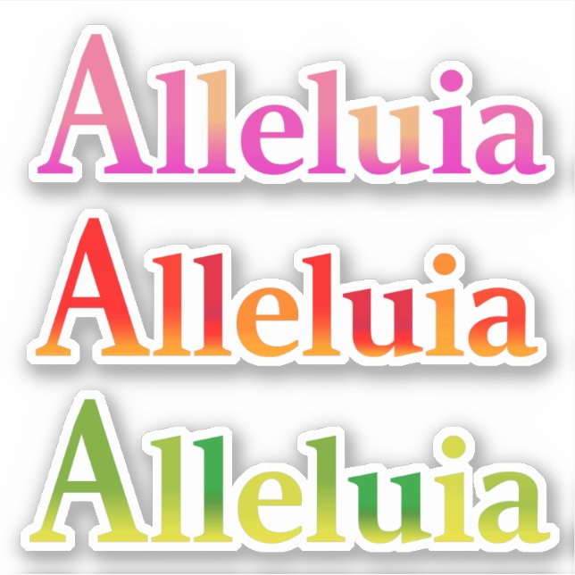 Pegatina Alleluia Alegría de Pascua Brillante Moderno multi (Anverso)