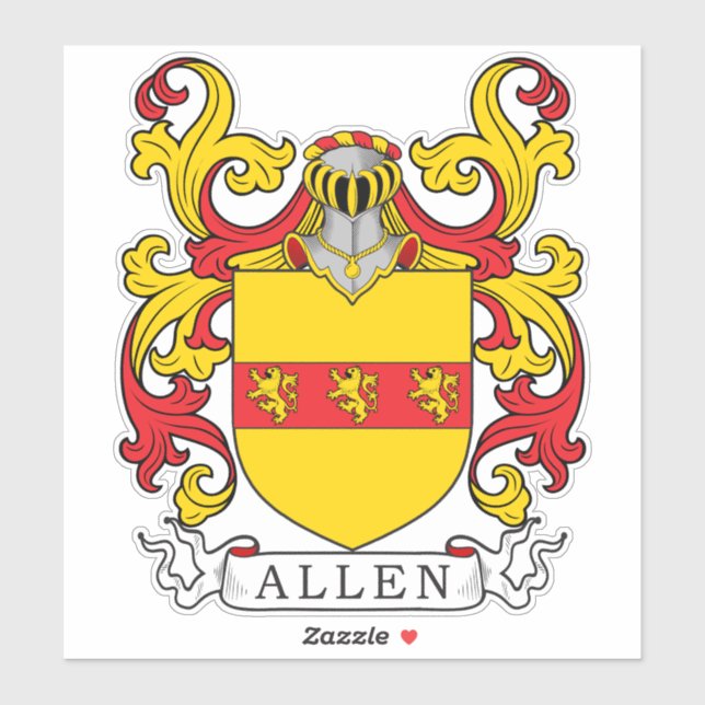 Pegatina Allen Family Crest (Hoja)
