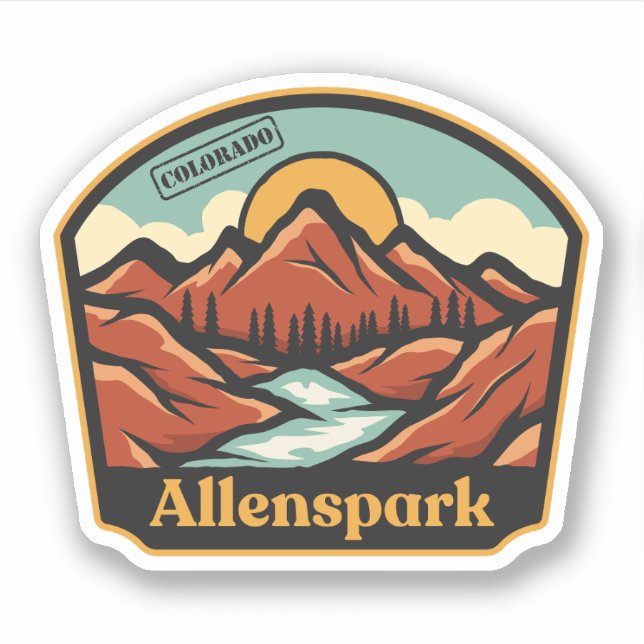Pegatina Allenspark, Colorado (Anverso)