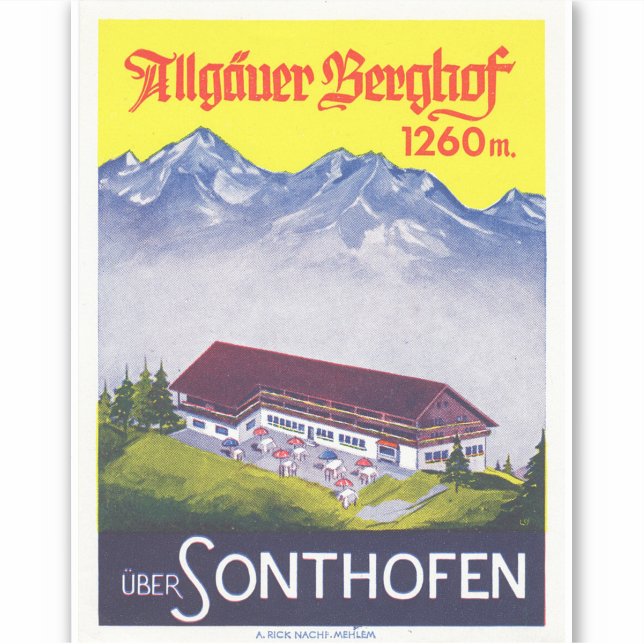 Pegatina Allgäuer Berghof (Anverso)