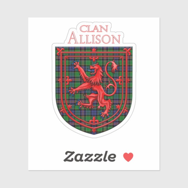 Pegatina Allison Tartan Scottish Plaid Lion Rampant (Hoja)