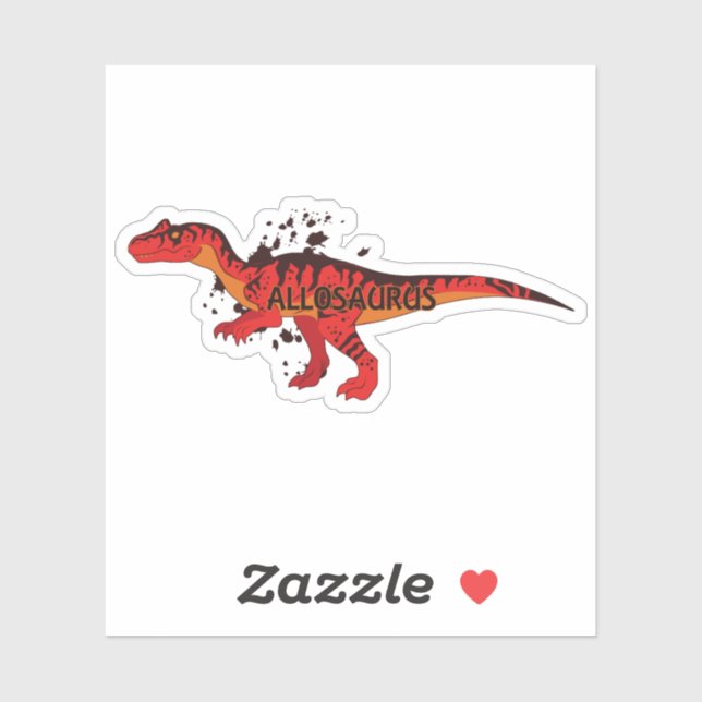 Pegatina Allosauro (Hoja)