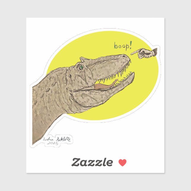 Pegatina Allosaurus Boop Sticker (Hoja)