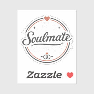 Pegatina Alma gemela Retro Amor Minimal(Luz) Pareja Combina
