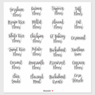 Pegatina Almacenamiento de panal Gluten Free Baking