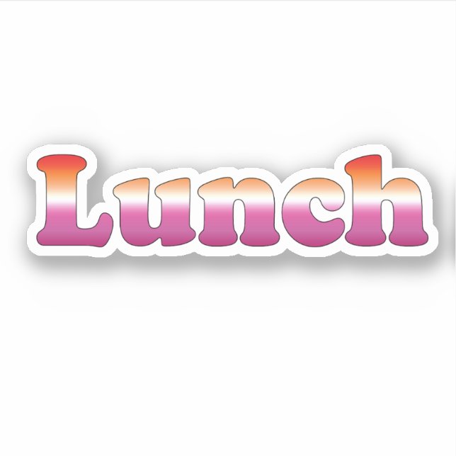 Pegatina Almuerzo Lesbiano (Anverso)