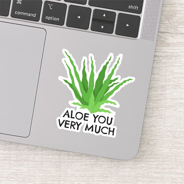 Pegatina Aloe Vera Succulum Aloe You Mucho (Detalle)