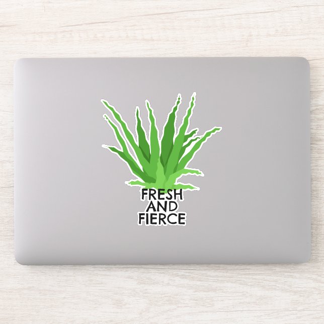 Pegatina Aloe vera Suculento Fresco y Fierce (Ordenador)