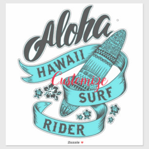 Pegatina Aloha Hawaii Surf Rider Thunder_Cove