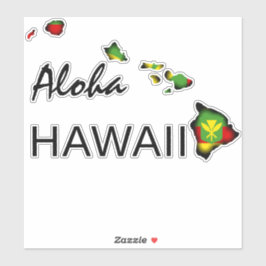 PEGATINA ALOHA - ISLAS KANAKA MAOLI HAWAII BLK