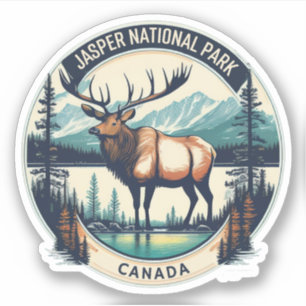 Pegatina alojamientos en el parque nacional Jasper Canadá