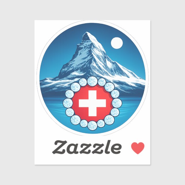 Pegatina Alpes suizos - Matterhorn (Hoja)