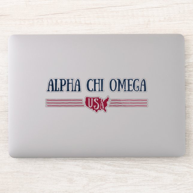 Pegatina Alpha Chi Omega - Estados Unidos (Ordenador)