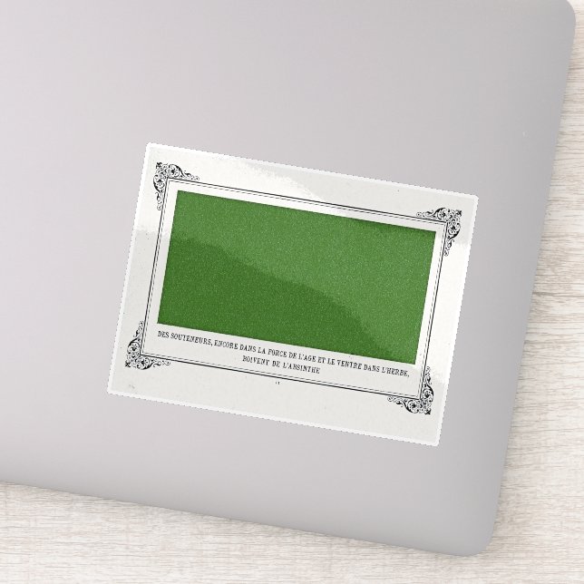 Pegatina Alphonse Allais, April Fools, Green, Abstrasse Art (Detalle)