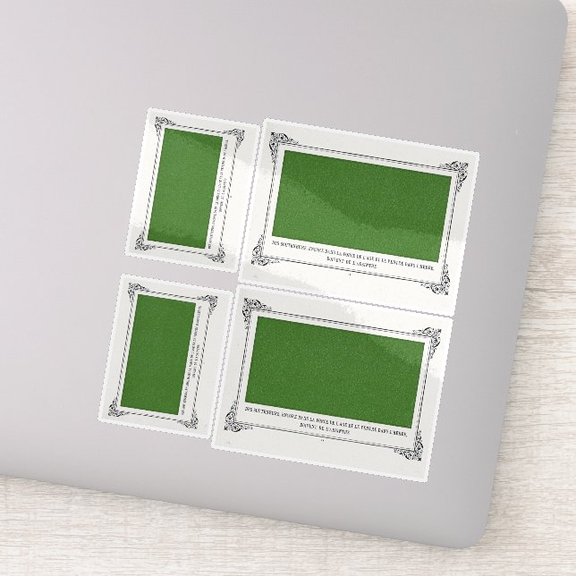 Pegatina Alphonse Allais, April Fools, Green, Abstrasse Art (Detalle)
