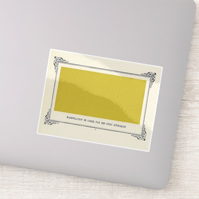 Pegatina Alphonse Allais, April Fools, Yellow, Resumen Art (Detalle)