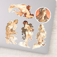 Alphonse Mucha cuatro estaciones y círculo de bono