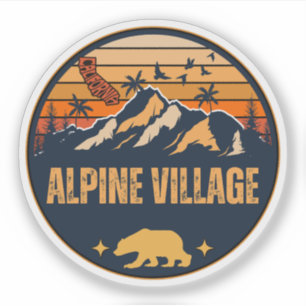 Pegatina Alpine Village, California