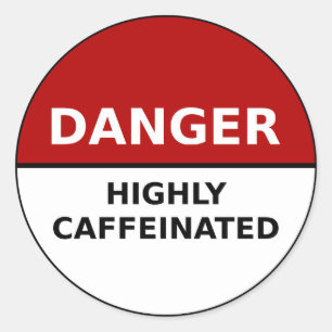 Pegatina altamente cafeinado