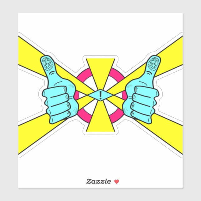 Pegatina ¡Altibajos! Buena onda (Hoja)