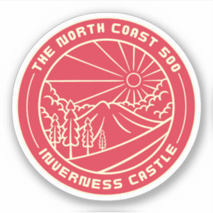 Pegatina Altiplano panorámico de la costa norte de Escocia 