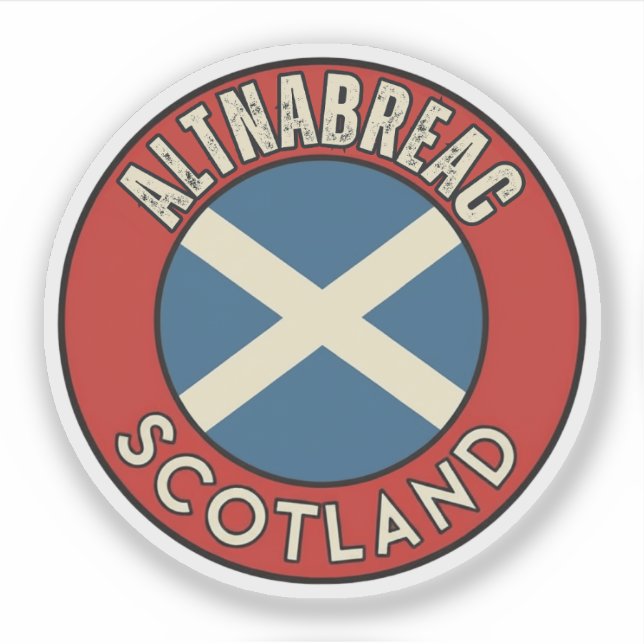 Pegatina Altnabreac, Escocia (Anverso)