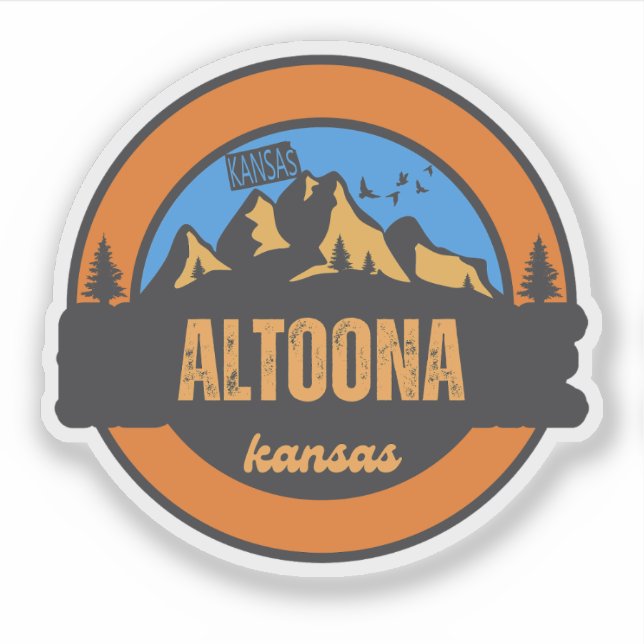 Pegatina Altoona, Kansas (Anverso)