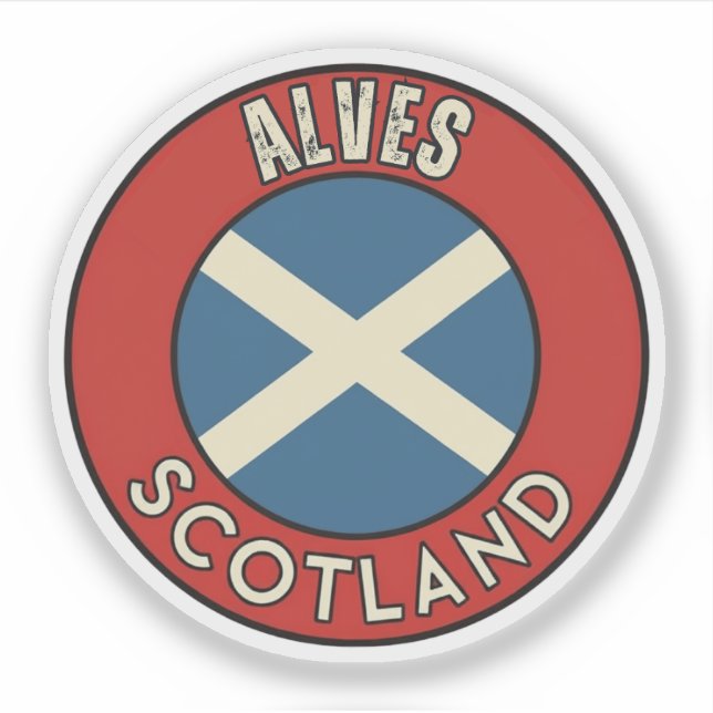 Pegatina Alves, Escocia (Anverso)