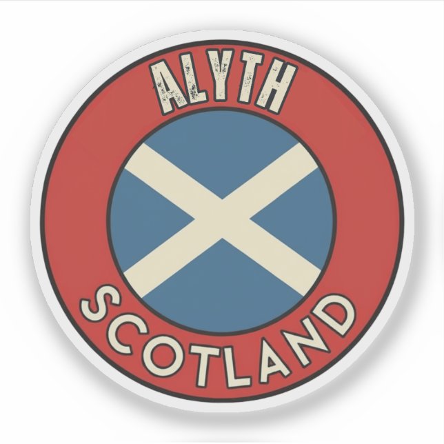 Pegatina Alyth, Escocia (Anverso)