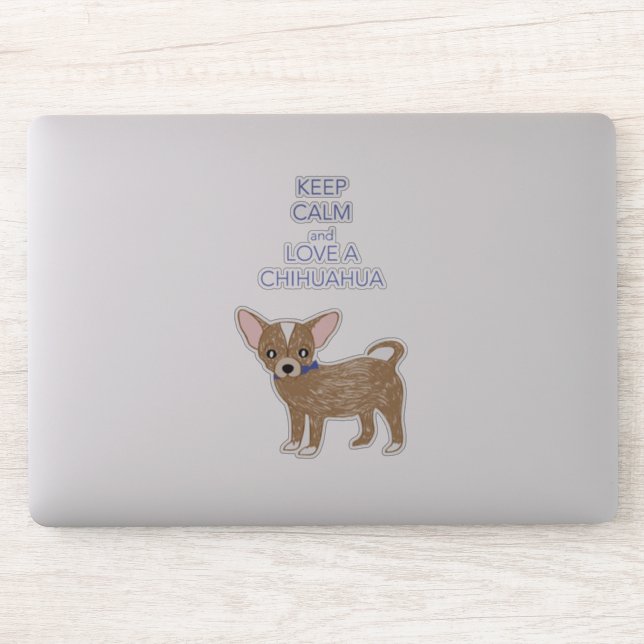 Pegatina Ama a un Chihuahua (Ordenador)