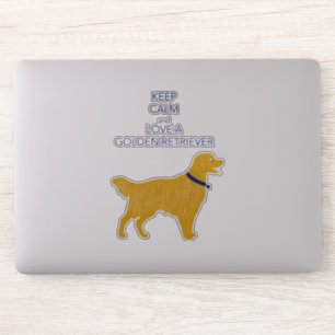 Pegatina Ama a un Golden Retriever